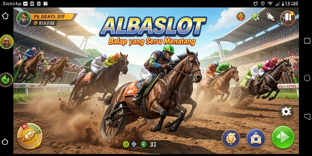 Screenshot gameplay menampilkan mobil balap di lintasan yang menantang.