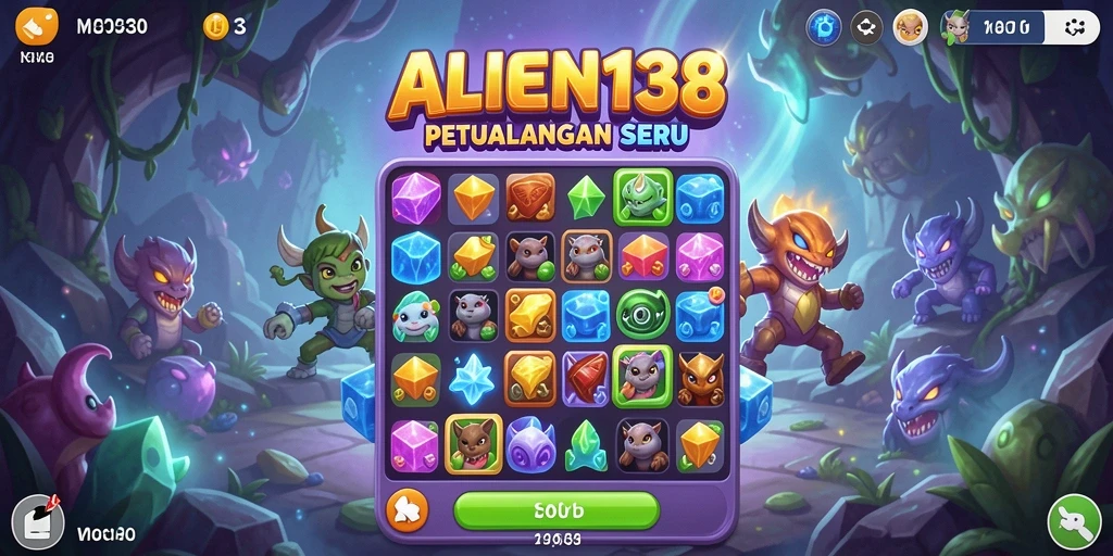 Menampilkan gameplay Match-3 yang seru dan mengasyikkan.