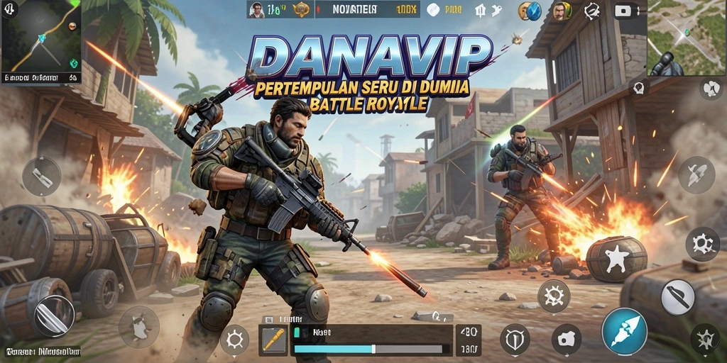 Gameplay seru di <strong>DANAVIP</strong> dengan aksi Battle Royale yang mendebarkan.