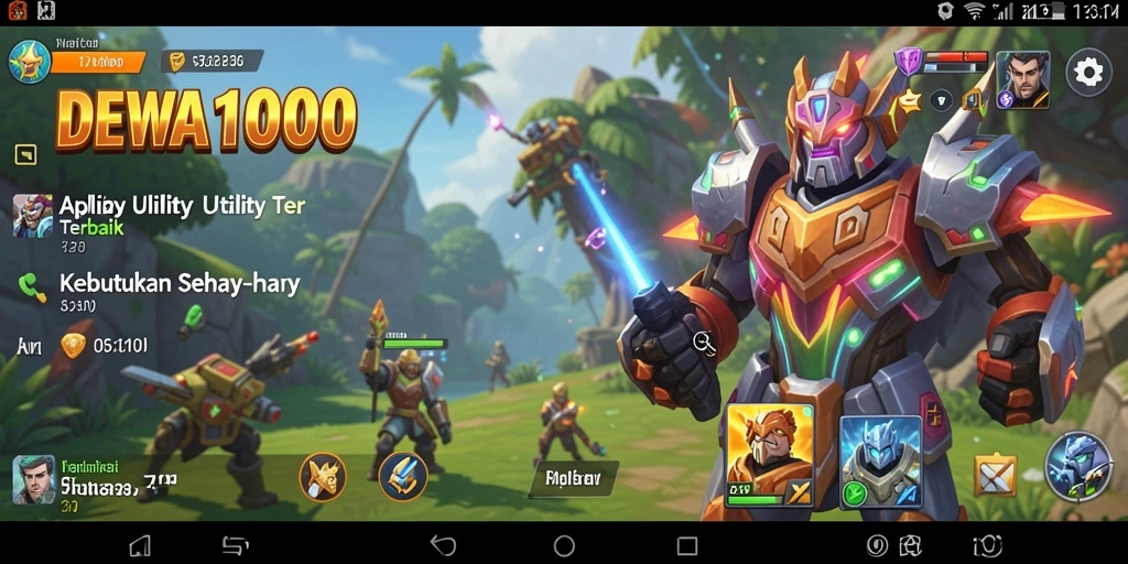 Tampilan screenshot DEWA1000 menampilkan antarmuka sederhana dan fungsional.