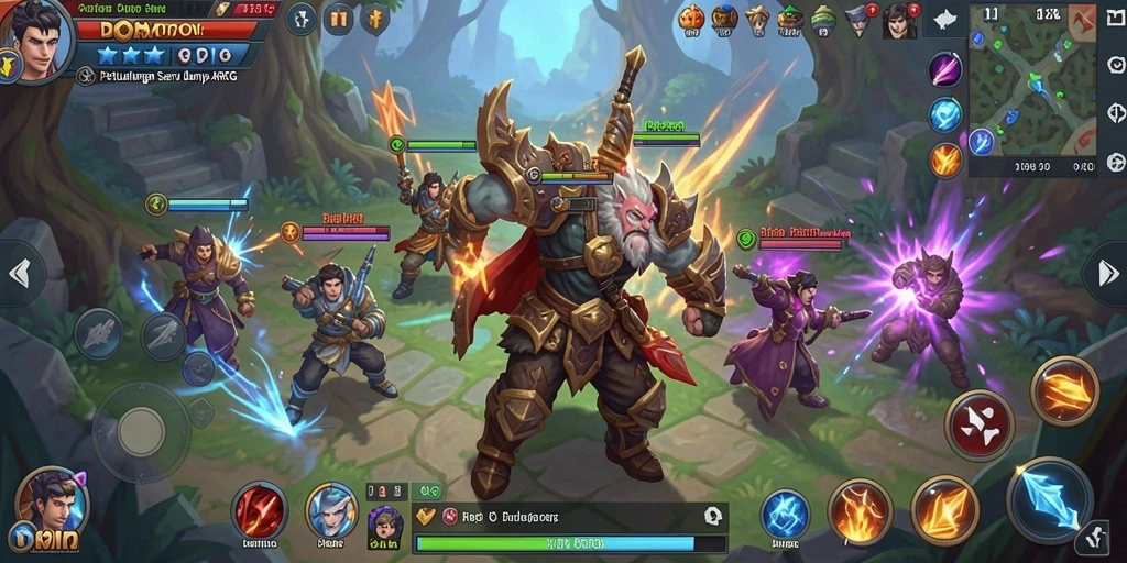 Screenshot gameplay DOMTOTO yang menampilkan pertarungan seru di dunia ARPG.