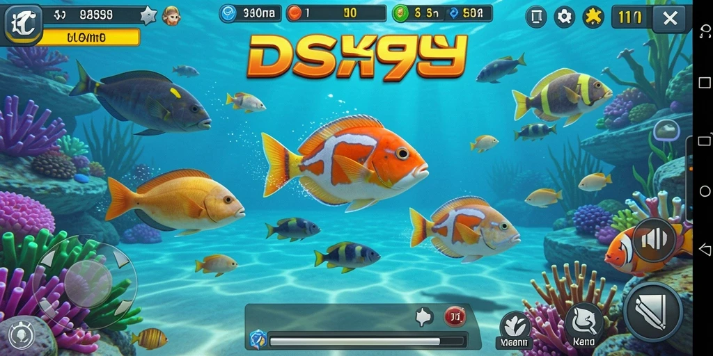 Gameplay menarik dari DS99 saat menembak ikan dengan senjata yang bervariasi.