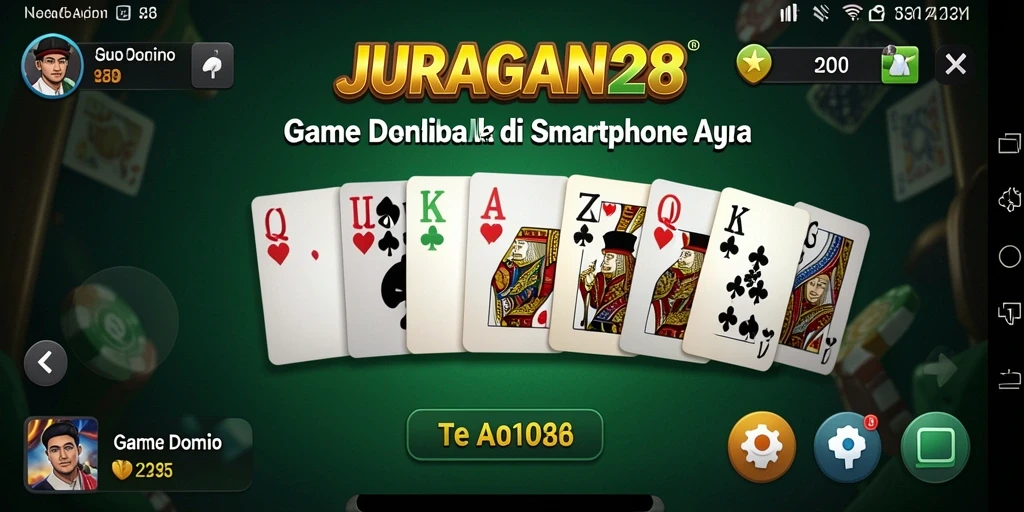Screenshot gameplay seru JURAGAN28 dengan tampilan domino menarik.