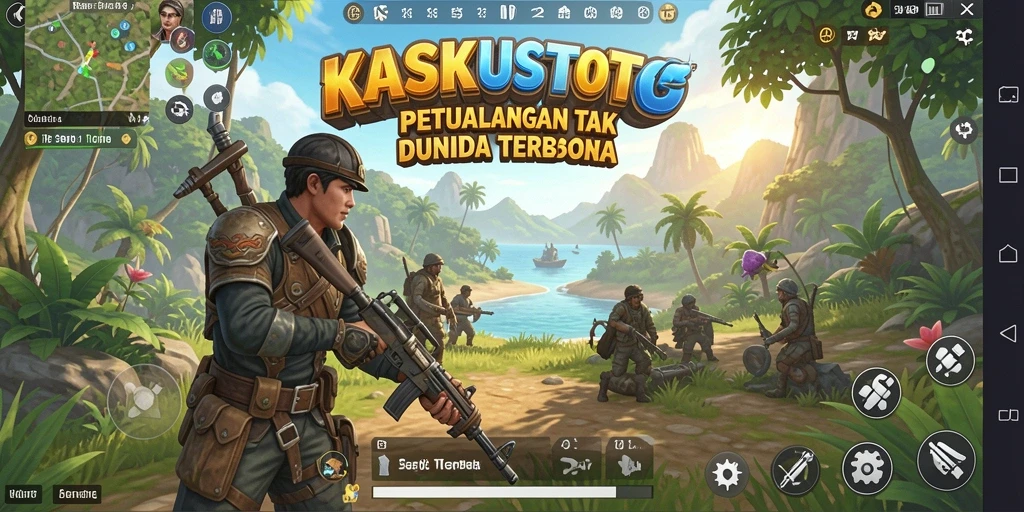 Screenshot gameplay KASKUSTOTO menampilkan petualangan seru di dunia terbuka.