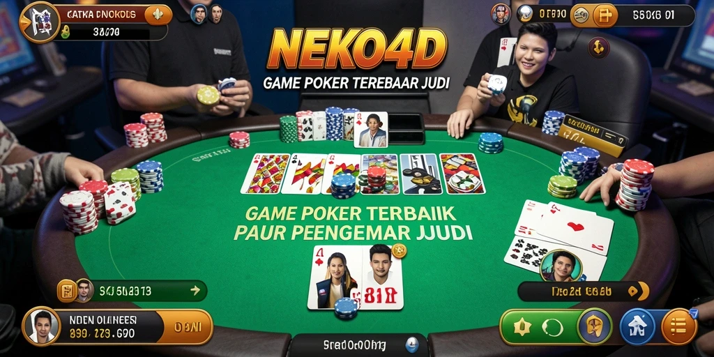 Tampilan gameplay Poker yang seru dan mengasyikkan di NEKO4D.