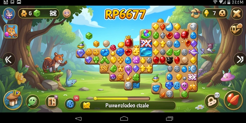 Tampilan menarik gameplay Puzzle RP6677 yang menantang.