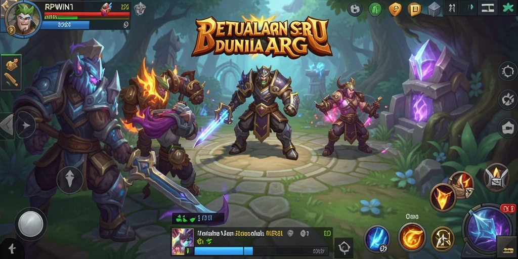 Tangkapan layar utama menampilkan aksi seru dalam gameplay ARPG RPWIN1.