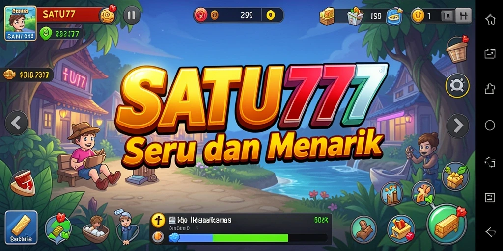Tampilan gameplay SATU77 dengan sistem idle yang menarik.