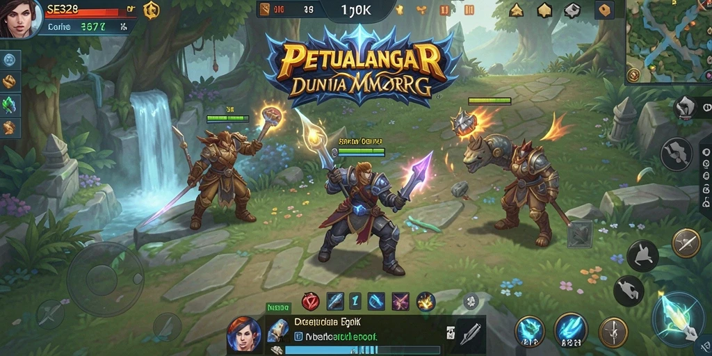 Tampilan dinamis gameplay SE328 dengan aksi seru di dunia MMORPG.