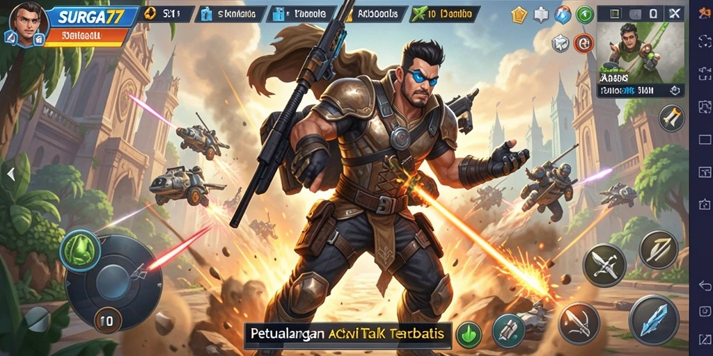 Gameplay SURGA77 yang seru dan mendebarkan.