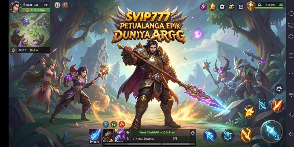 Tampilan seru gameplay SVIP777 dalam dunia fantasi ARPG.