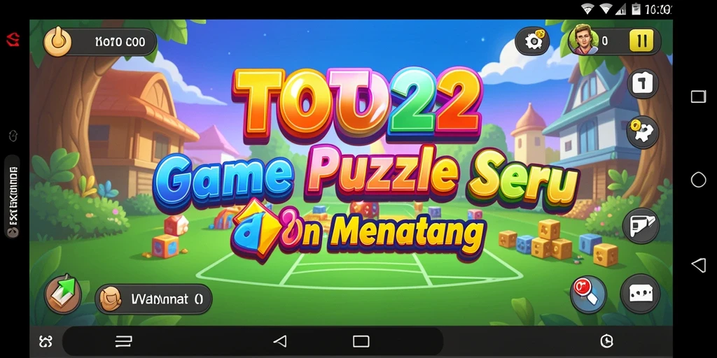 Tampilan screenshot utama TOTO22 menampilkan gameplay puzzle yang seru.