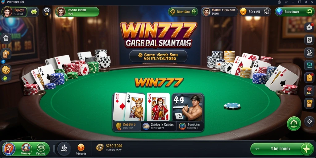 Screenshot gameplay Poker menampilkan suasana kasino yang seru.